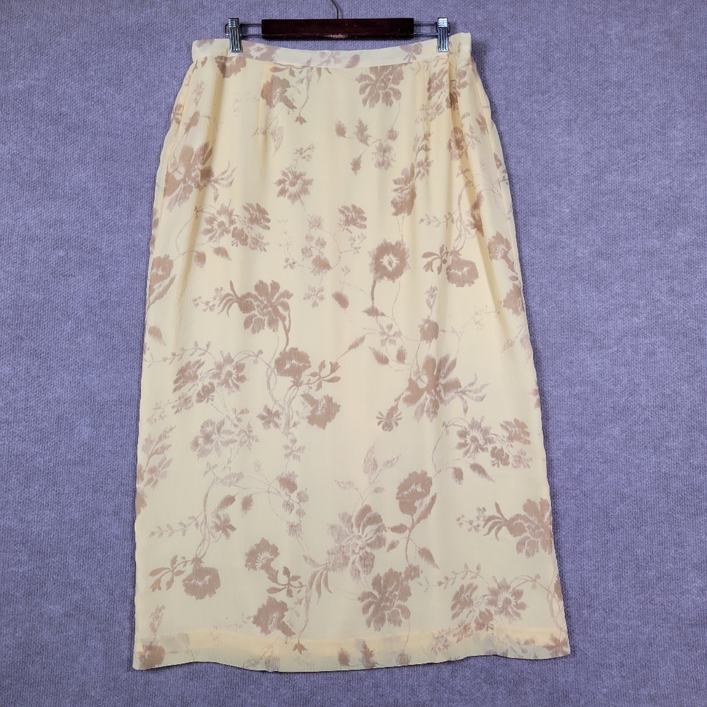 Pendleton Midi Skirt Womens 18 Chiffon Pencil Straight Casual